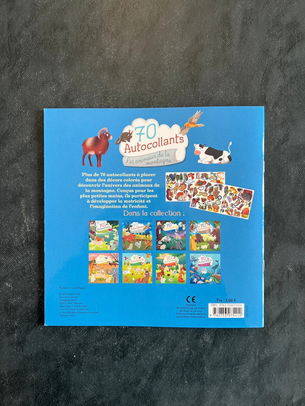 70 autocollants - les animaux de la montagne