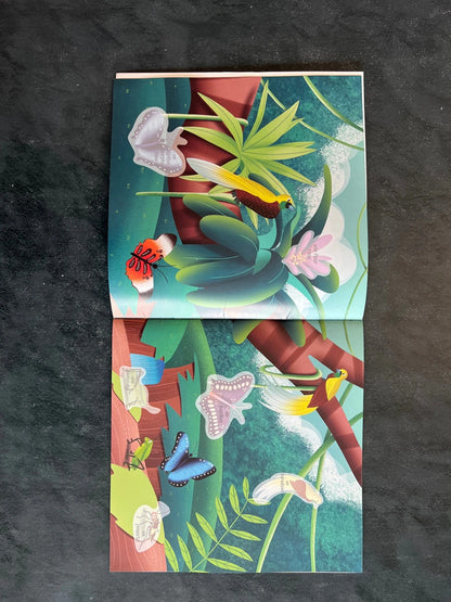 70 autocollants - les animaux de la jungle