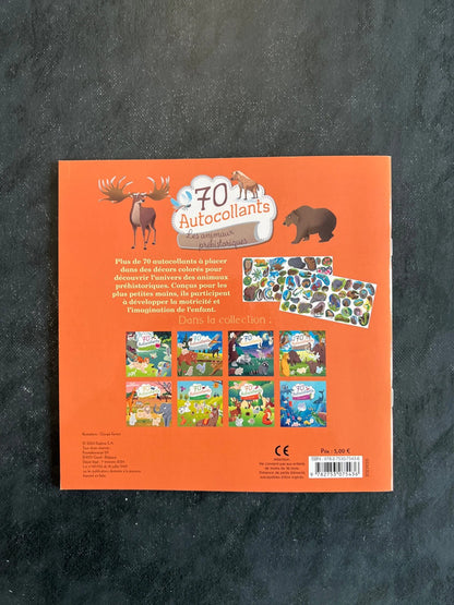 70 autocollants - les animaux préhistoriques