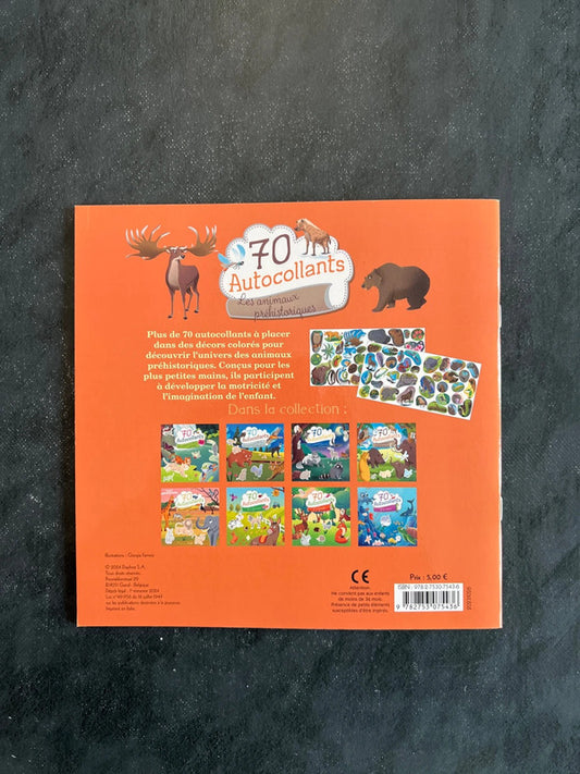 70 autocollants - les animaux préhistoriques