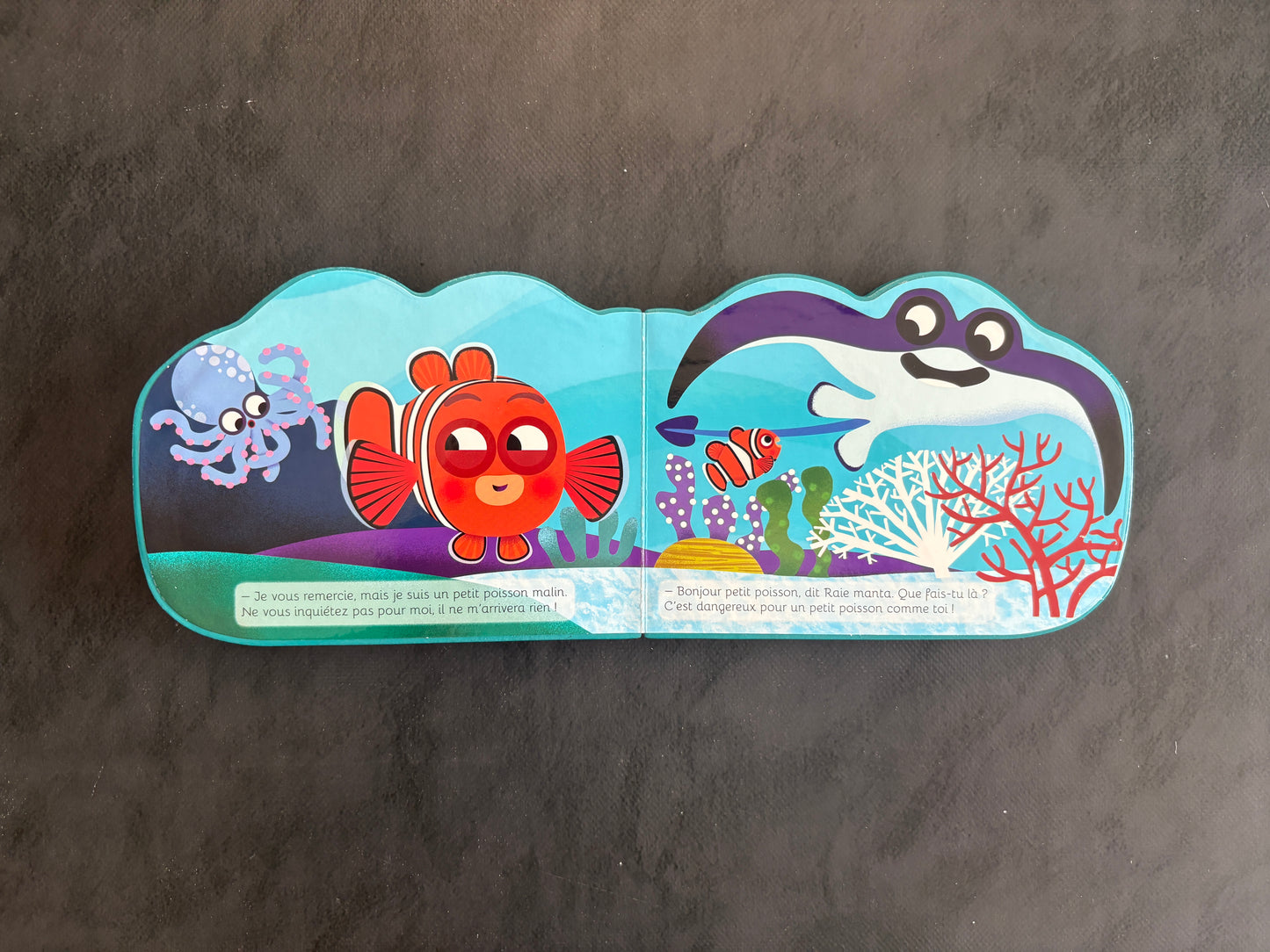 Livre cartonné mini animaux - poisson-clown