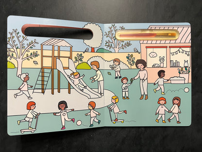 Coloriage magique à l'eau - à la maternelle