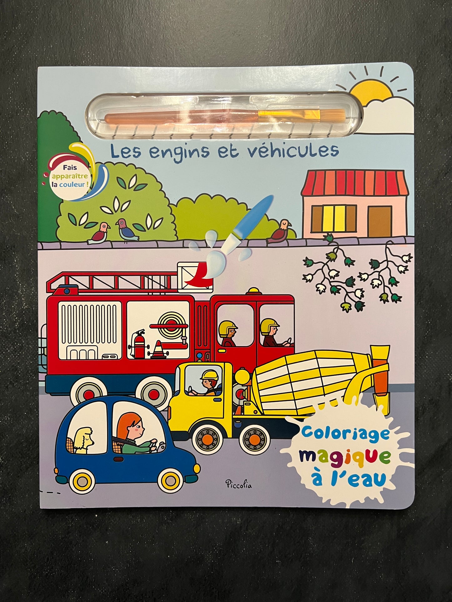 Coloriage magique à l'eau - Les engins et véhicules