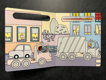 Coloriage magique à l'eau - Les engins et véhicules