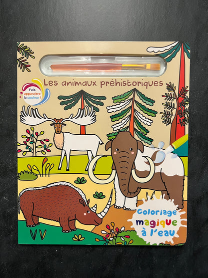 Coloriage magique à l'eau - Les animaux préhistoriques