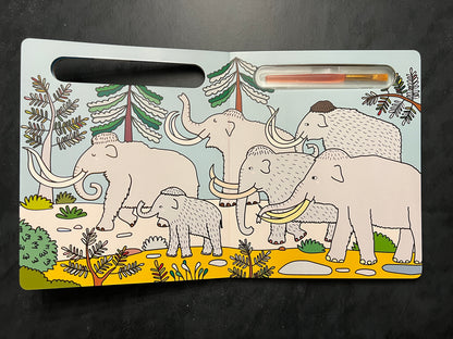 Coloriage magique à l'eau - Les animaux préhistoriques