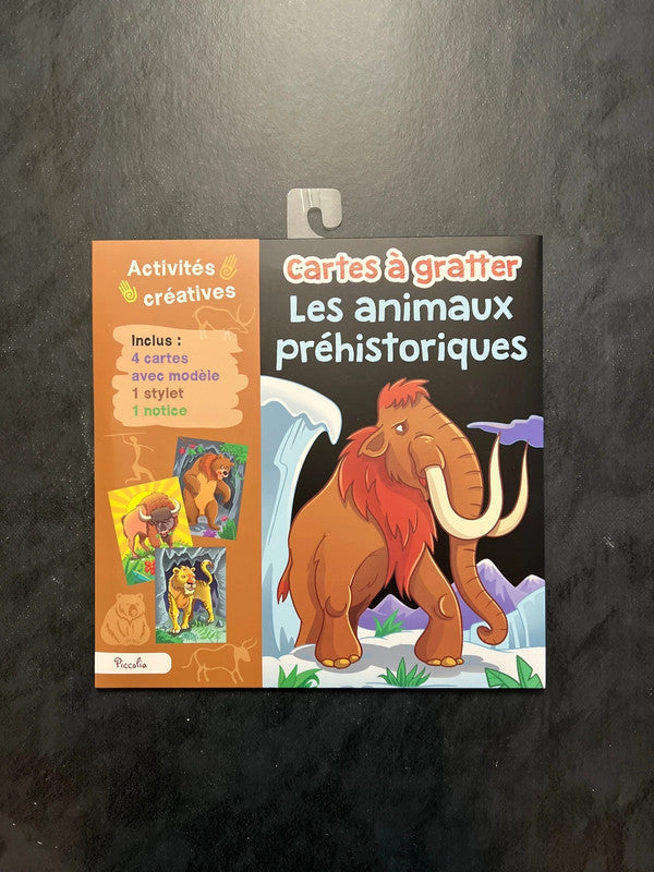 Cartes à gratter - les animaux préhistoriques