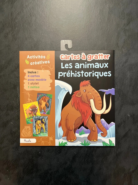 Cartes à gratter - les animaux préhistoriques