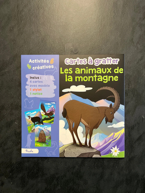 Cartes à gratter - les animaux de la montagne