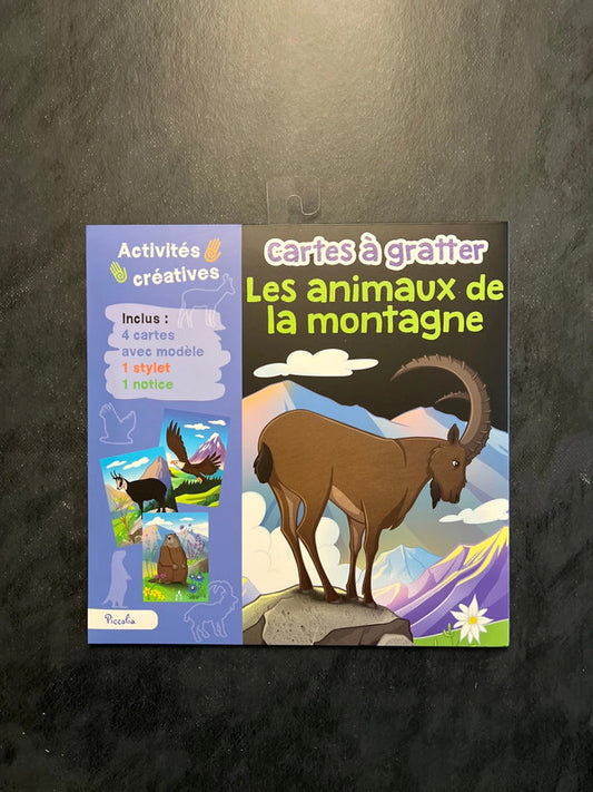 Cartes à gratter - les animaux de la montagne