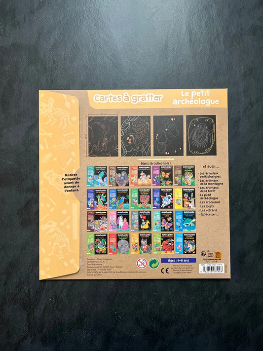 Cartes à gratter - le petit archéologue
