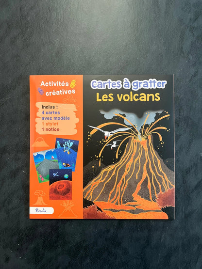 Cartes à gratter - les volcans