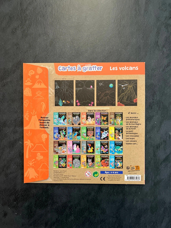 Cartes à gratter - les volcans