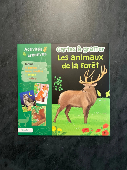 Cartes à gratter - les animaux de la forêt