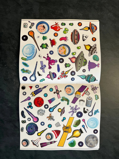 Livre d’autocollants - l’espace