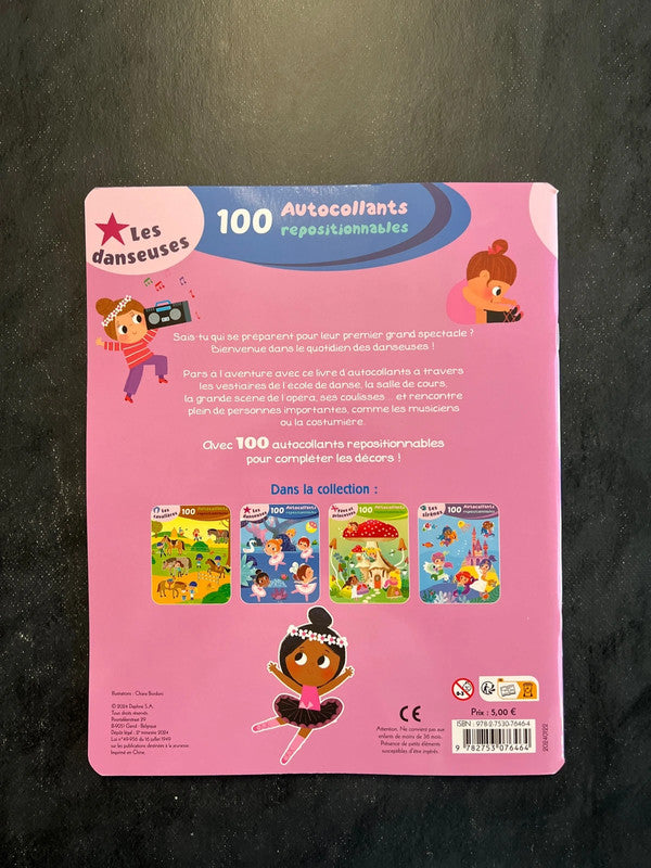 100 autocollants repositionnables - les danseuses