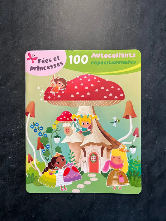100 autocollants repositionnables - fées et princesses