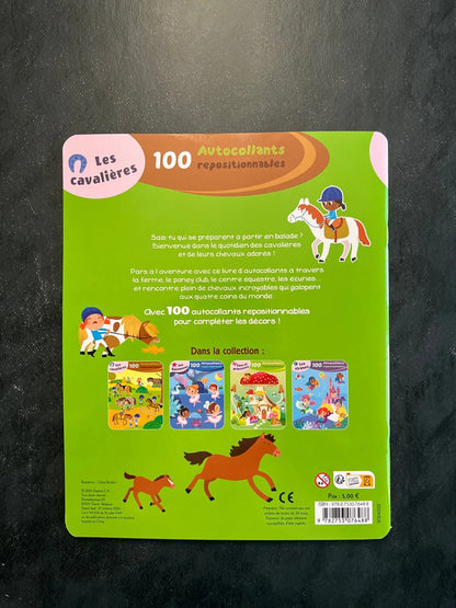 100 autocollants repositionnables - les cavalières