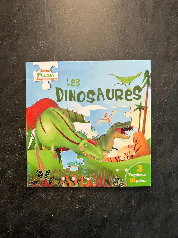 Livre puzzles magnétiques - les dinosaures