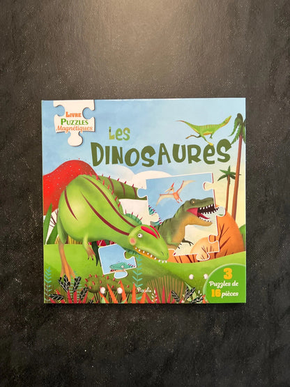 Livre puzzles magnétiques - les dinosaures