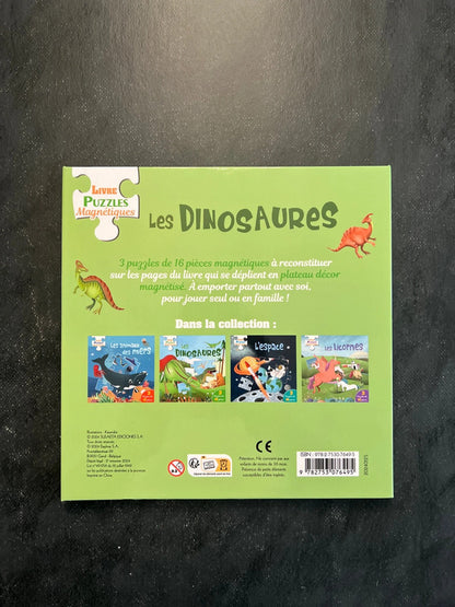 Livre puzzles magnétiques - les dinosaures