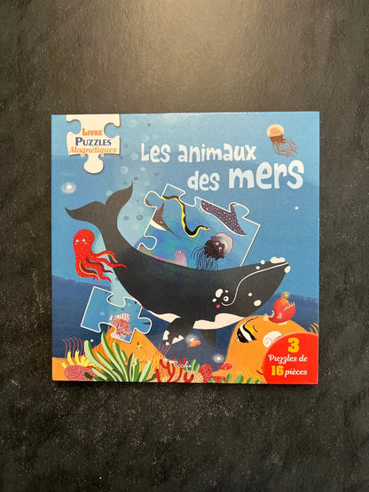 Livre puzzles magnétiques - les animaux des mers