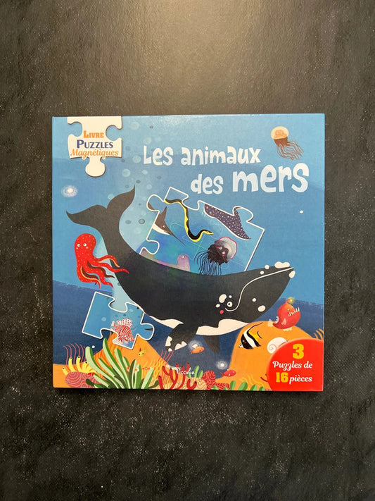 Livre puzzles magnétiques - les animaux des mers