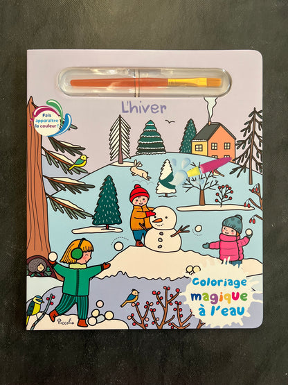 Coloriage magique à l'eau - l'hiver