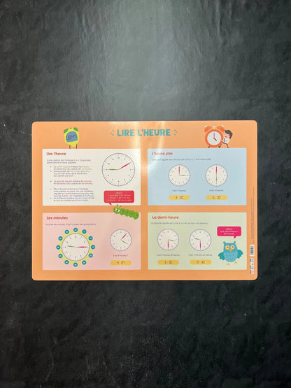 Poster - Lire l'heure | Apprentissage ludique dès 5 ans