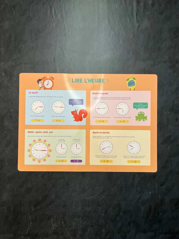 Poster - Lire l'heure | Apprentissage ludique dès 5 ans