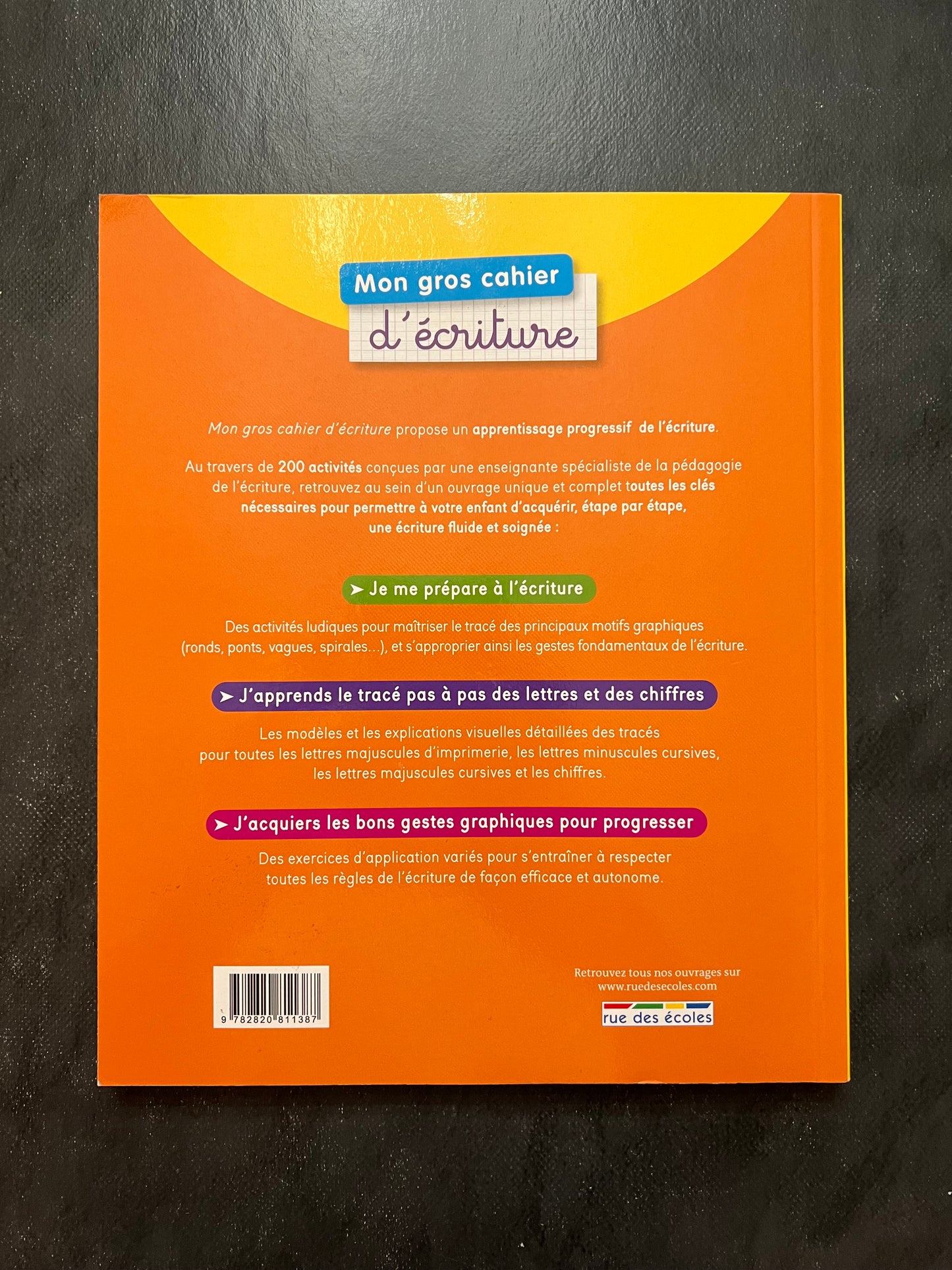 Mon gros cahier d'écriture