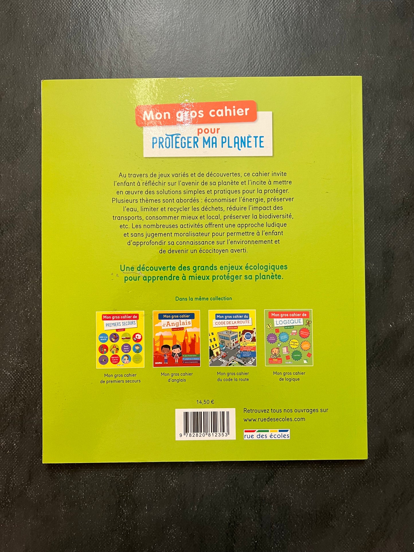 Mon gros cahier pour protéger ma planète