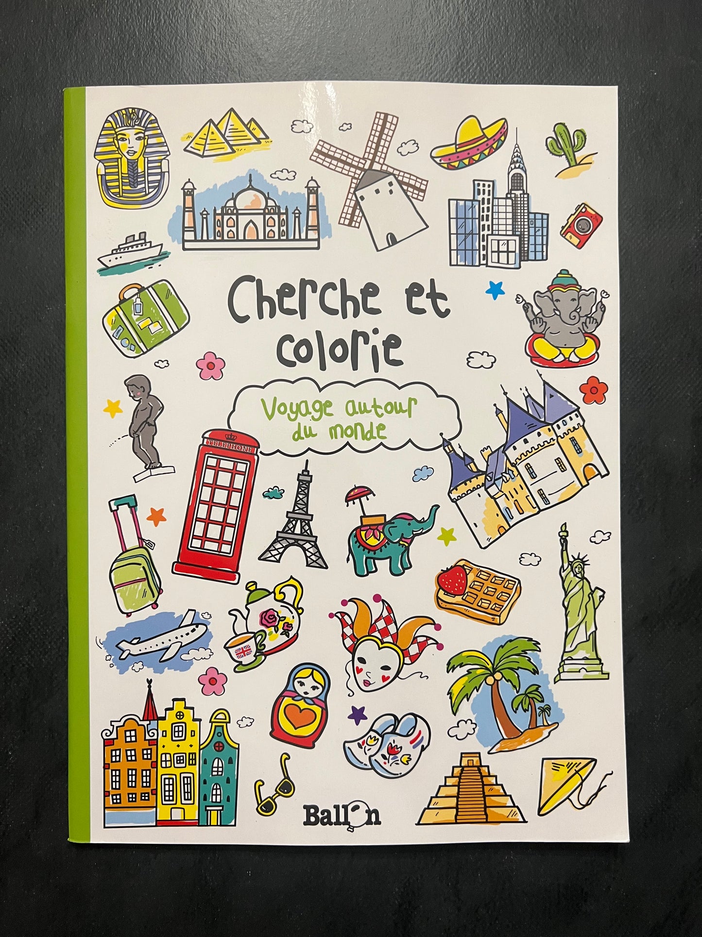 Cherche et colorie - voyage autour du monde
