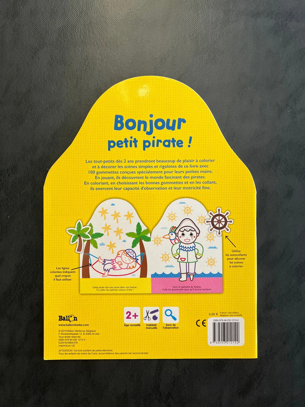 Coller et colorier - bonjour, petit pirate !