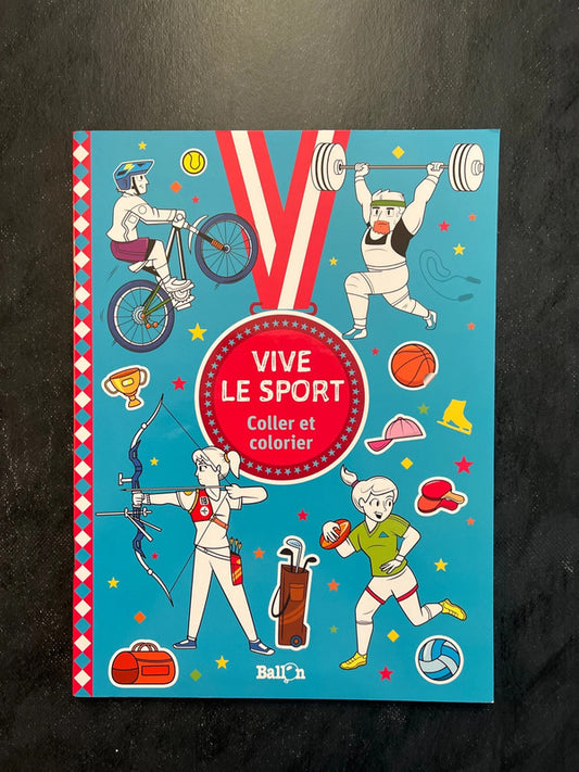 Coller et colorier - vive le sport