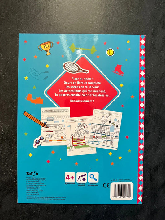 Coller et colorier - vive le sport