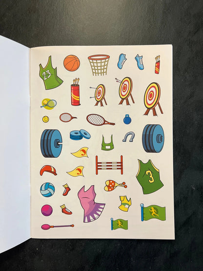 Coller et colorier - vive le sport