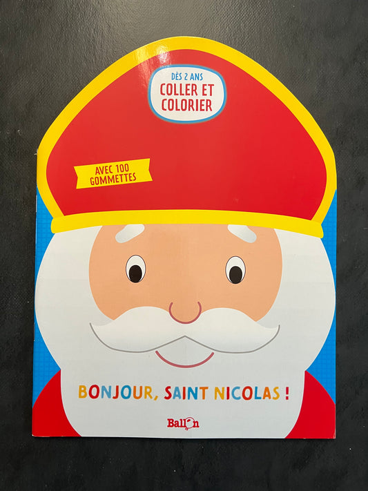 Coller et colorier - bonjour, Saint-Nicolas !