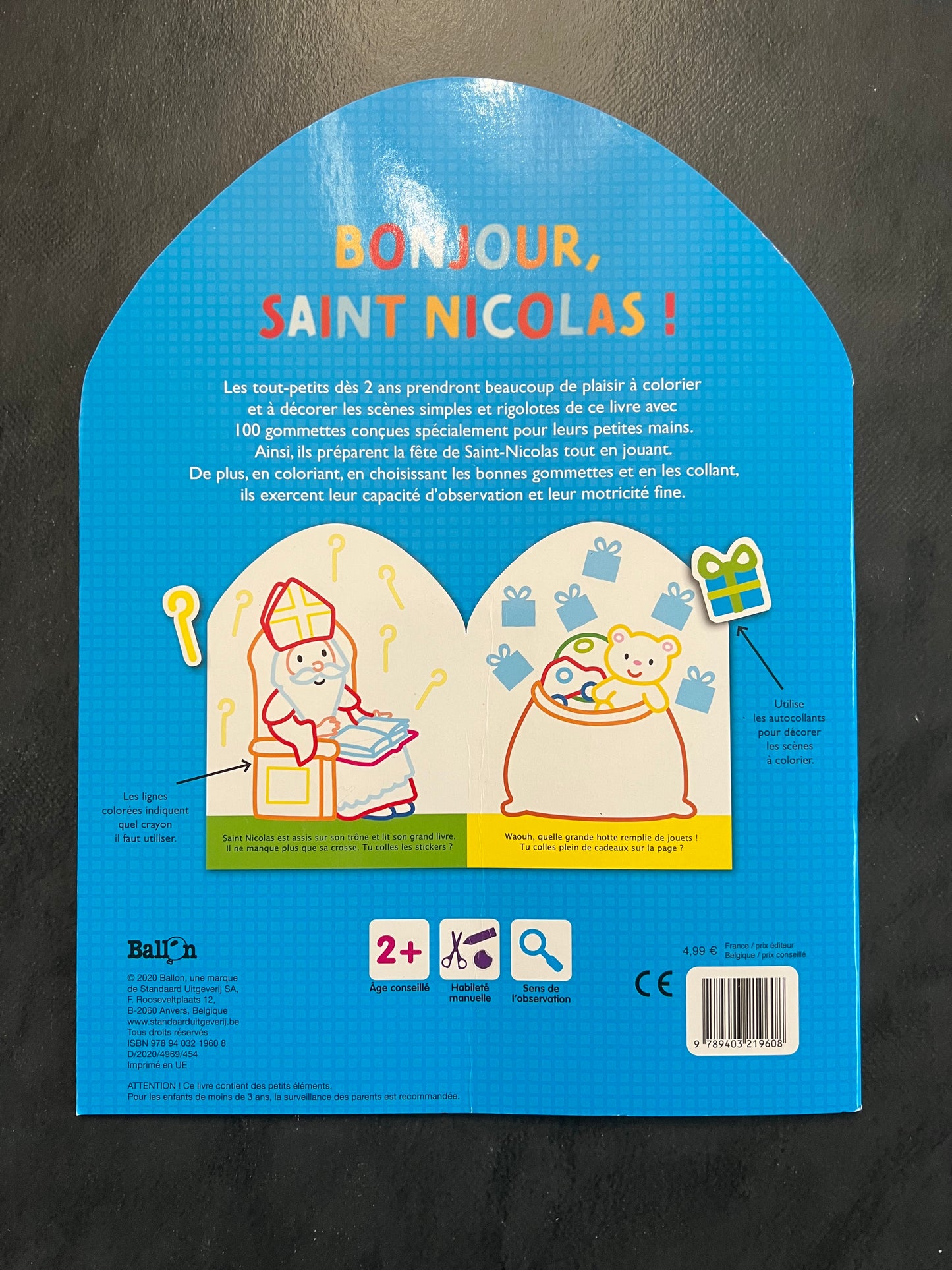 Coller et colorier - bonjour, Saint-Nicolas !