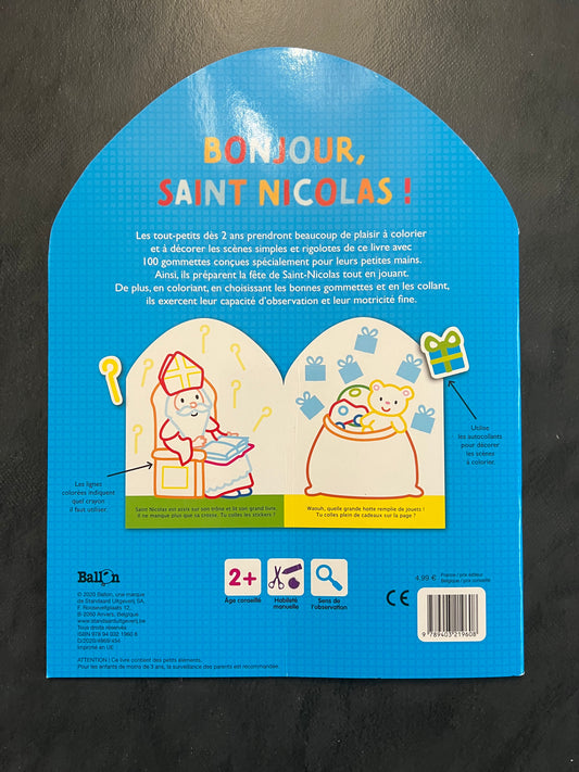 Coller et colorier - bonjour, Saint-Nicolas !