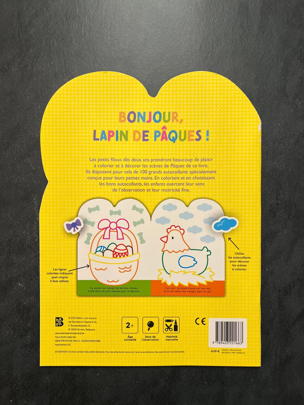 Coller et colorier - bonjour, lapin de Pâques !