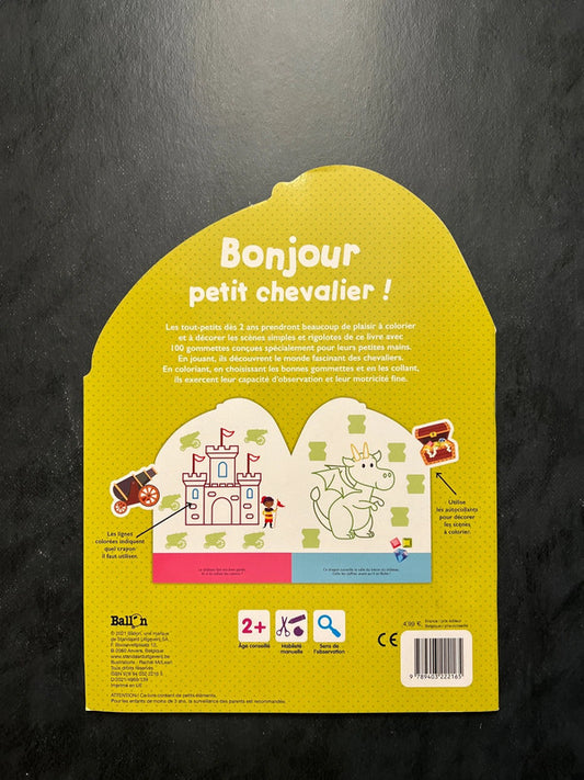 Coller et colorier - bonjour, petit chevalier !