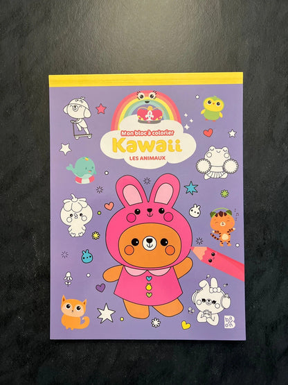 Mon bloc à colorier kawaii - les animaux