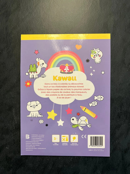 Mon bloc à colorier kawaii - les animaux