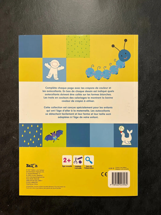 Coller et colorier - dès 2 ans - +140 gommettes