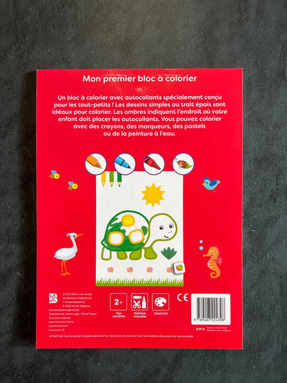 Mon premier bloc à colorier - les animaux