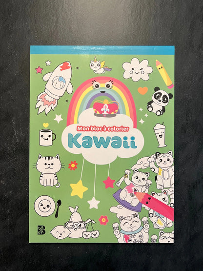 Mon bloc à colorier - kawaii