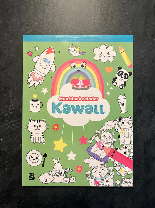 Mon bloc à colorier - kawaii