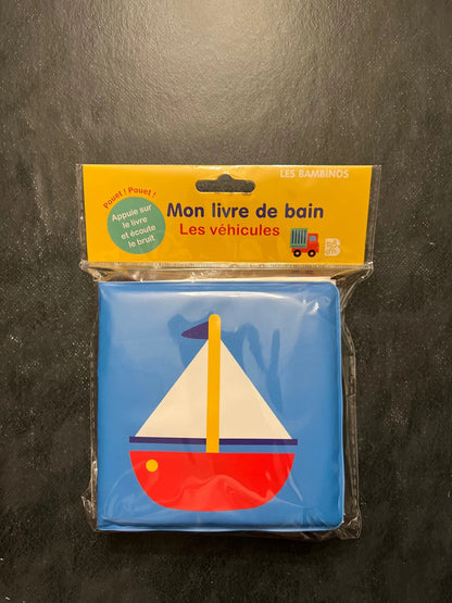 Livre de bain - les véhicules