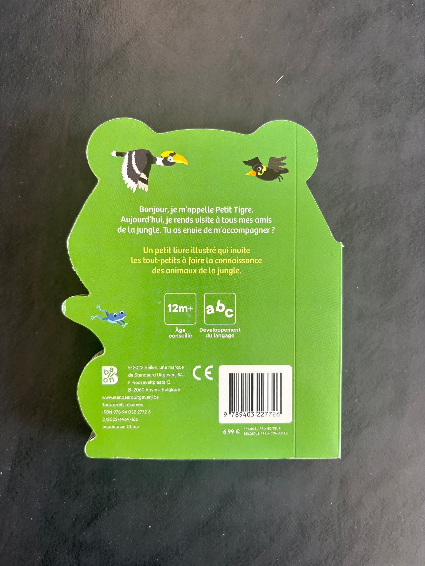 Livre cartonné - à l'aventure avec tigre